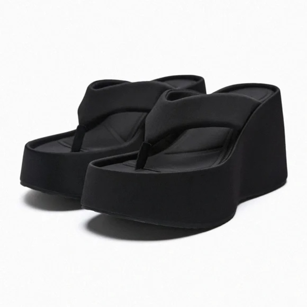 Zara Black Platform Sandals